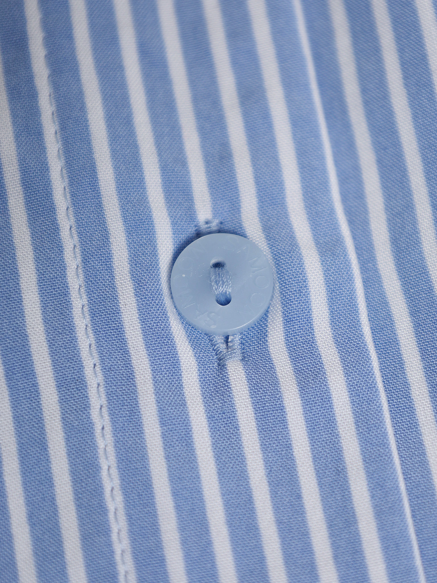 Блуза с бантом в полоску голубого цвета из вискозы